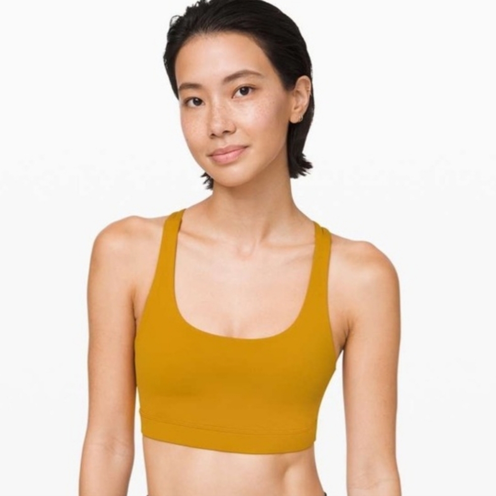 Lululemon Energy Bra Women's Sz 4 Fools Gold like New - Picture 2 of 10